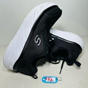 Skechers Womens D'lux Walker-Refreshing Mood Shoe BLACK/WHITE  Sz 6.5